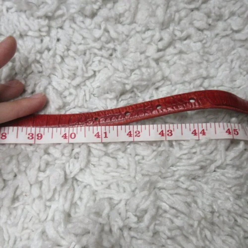 Elliot Rhodes red leather croc embossed‎ belt